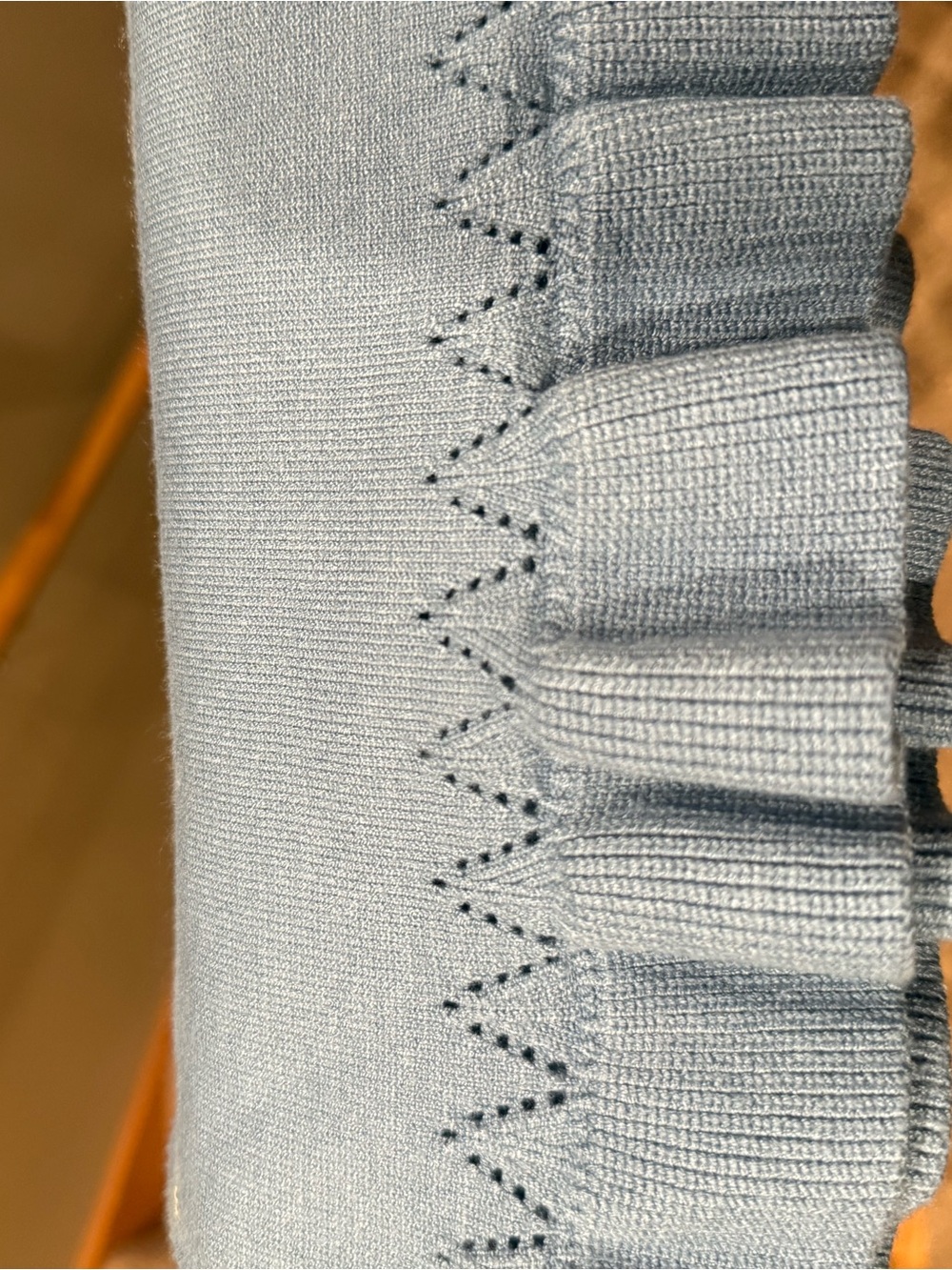 LOFT Sky Blue Ruffle-Strap Knit Tank - Picture 7 of 7